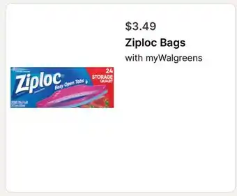 Walgreens Ziploc Bags offer