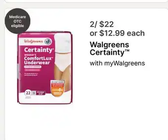 Walgreens Walgreens Certainty offer