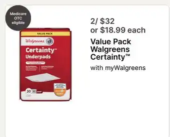 Walgreens Value Pack Walgreens Certainty offer