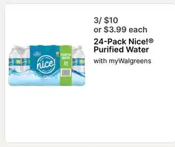 Walgreens 24-Pack Nice! Purified Water offer