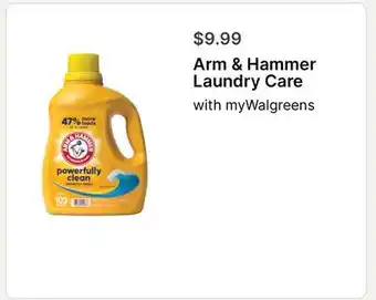 Walgreens Arm & Hammer Laundry Care offer