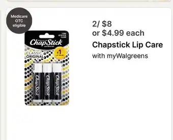 Walgreens Chapstick Lip Care offer