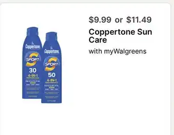 Walgreens Coppertone Sun Care offer