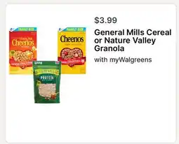 Walgreens General Mills Cereal or Nature Valley Granola offer