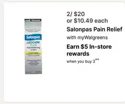 Walgreens Salonpas Pain Relief offer