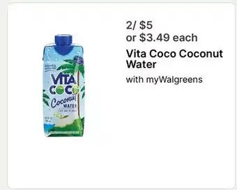 Walgreens Vita Coco Coconut Water offer