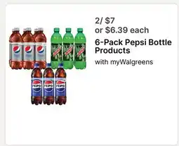 Walgreens 6-Pack Pepsi Bottle Products offer