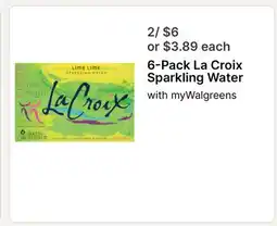 Walgreens 6-Pack La Croix Sparkling Water offer