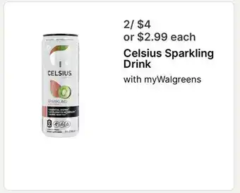 Walgreens Celsius Sparkling Drink offer