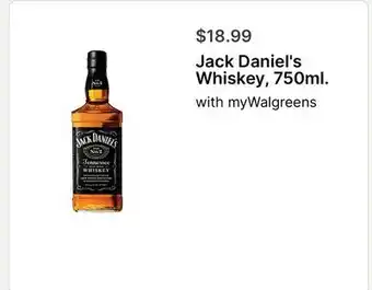 Walgreens Jack Daniel's Whiskey, 750ml offer