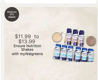 Walgreens Ensure Nutrition Shakes offer