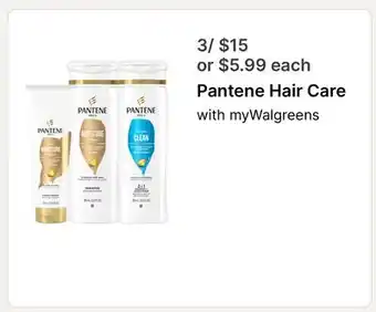 Walgreens Pantene Hair Care offer