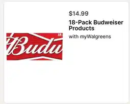 Walgreens 18-Pack Budweiser Products offer