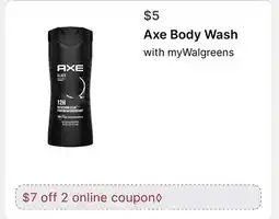 Walgreens Axe Body Wash offer