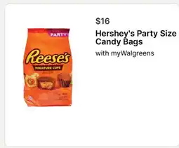 Walgreens Hershey's Party Size Candy Bags offer