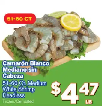 El Super Fresh 51-60 Ct. Medium White Shrimp Headless offer