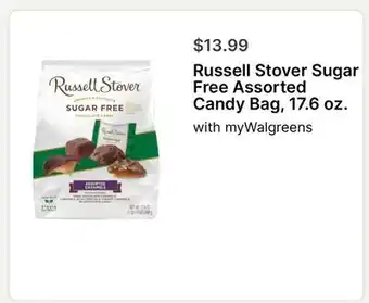 Walgreens Russell Stover Sugar Free Assorted Candy Bag, 17.6 oz offer