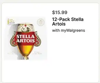 Walgreens 12-Pack Stella Artois offer