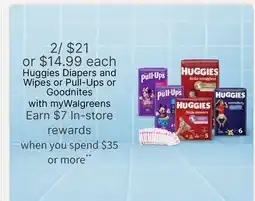 Walgreens Huggies Diapers and Wipes or Pull-Ups or Goodnites offer