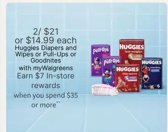 Walgreens Huggies Diapers and Wipes or Pull-Ups or Goodnites offer