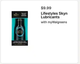 Walgreens Lifestyles Skyn Lubricants offer