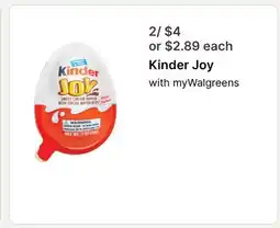 Walgreens Kinder Joy offer