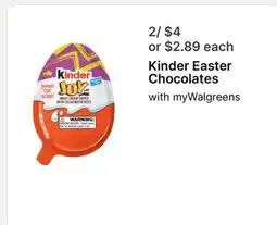 Walgreens Kinder Easter Chocolates offer