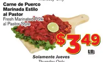 El Super Fresh Fresh Marinated Pork al Pastor Style offer