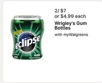 Walgreens Wrigley's Gum Bottles offer