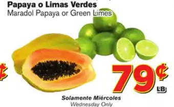 El Super Fresh Maradol Papaya or Green Limes offer