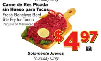 El Super Fresh Fresh Boneless Beef Stir Fry for Tacos offer