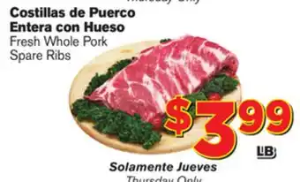 El Super Fresh Fresh Whole Pork Spare Ribs offer