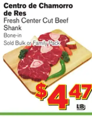 El Super Fresh Fresh Center Cut Beef Shank offer