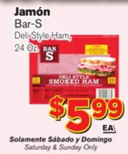 El Super Fresh Bar-S Deli Style Ham offer