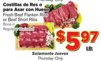 El Super Fresh Fresh Beef Flanken Ribs or Beef Short Ribs offer