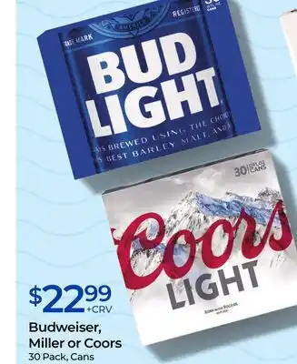 Rite Aid Budweiser, Miller or Coors offer