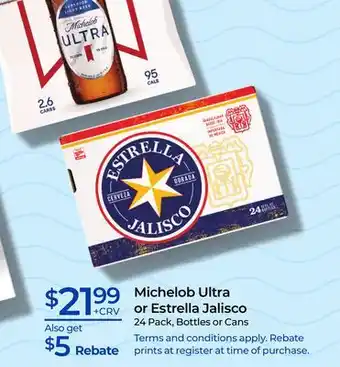 Rite Aid Michelob Ultra or Estrella Jalisco offer