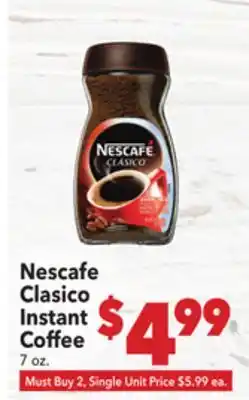 Vallarta Supermarkets Nescafe Clasico Instant Coffee offer