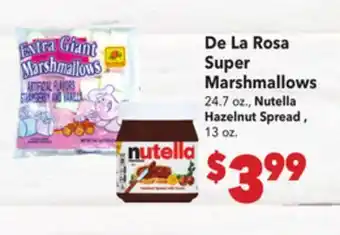 Vallarta Supermarkets De La Rosa Super Marshmallows offer