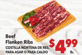 Vallarta Supermarkets Beef Flanken Ribs / COSTILLA NORTENA DE RES, PARA ASAR O PARA CALDO offer