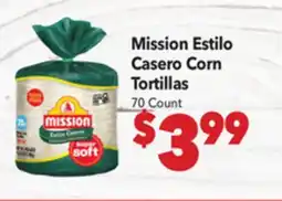 Vallarta Supermarkets Mission Estilo Casero Corn Tortillas offer