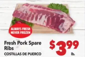 Vallarta Supermarkets Fresh Pork Spare Ribs / COSTILLAS DE PUERCO offer