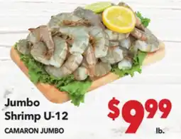 Vallarta Supermarkets Jumbo Shrimp U-12/CAMARON JUMBO offer