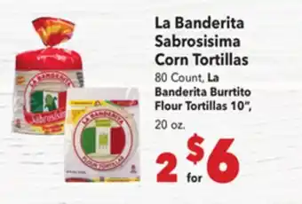 Vallarta Supermarkets La Banderita Sabrosisima Corn Tortillas offer