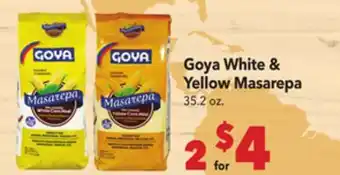 Vallarta Supermarkets Goya White & Yellow Masarepa offer