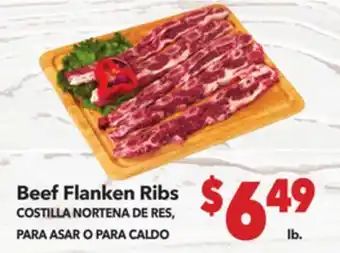 Vallarta Supermarkets Beef Flanken Ribs / COSTILLA NORTENA DE RES, PARA ASAR O PARA CALDO offer