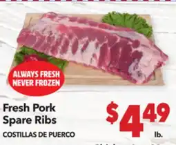 Vallarta Supermarkets Pork Spare Ribs/COSTILLAS DE PUERCO offer