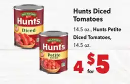 Vallarta Supermarkets Hunts Diced Tomatoes offer