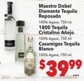 Vallarta Supermarkets Maestro Dobel Diamante Tequila Reposado offer