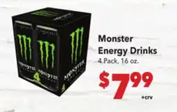 Vallarta Supermarkets Monster Energy Drinks offer